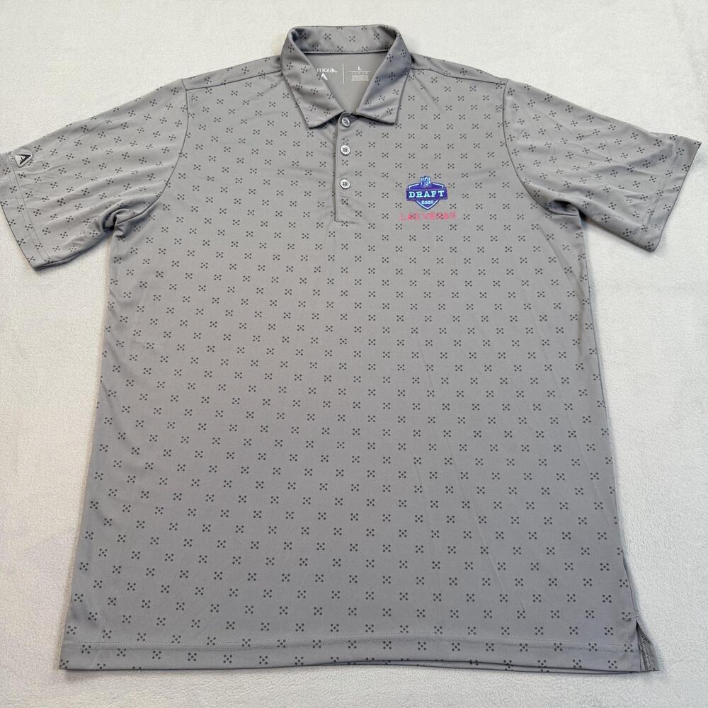 NFL Draft 2022 Shirt Mens Large Gray NFL Football Antigua Polo Las Vegas